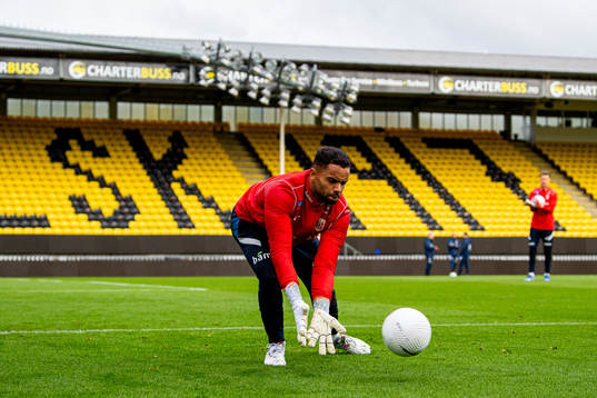Goalkeeper Sten Grytebust of the Norwegian national