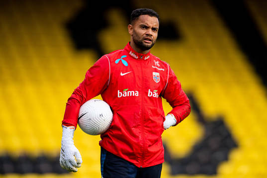 Goalkeeper Sten Grytebust of the Norwegian national