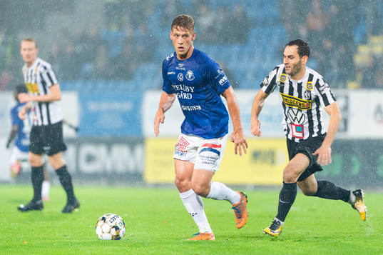 Trelleborgs Tobias Karlsson och Landskronas Alexander Tkacz