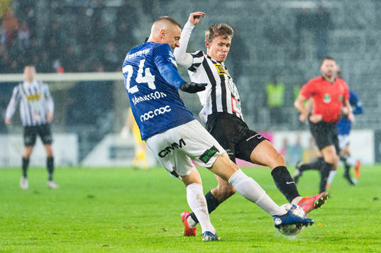 Trelleborgs Mattias Håkansson och Landskronas Oscar