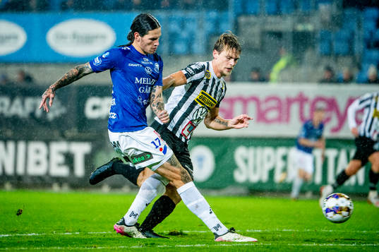 Trelleborgs Isak Jönsson och Landskronas Robin Hofsö