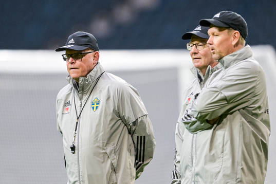 Head coach Janne Andersson, Lasse Jacobsson and assistant