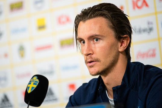 Kristoffer Olsson of the Swedish national football team