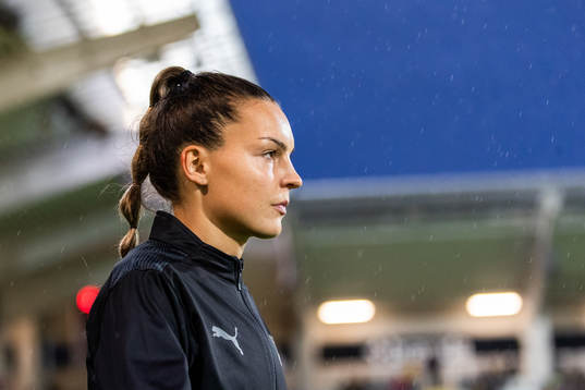 Johanna Rytting Kaneryd of Häcken enters the pitch
