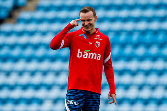 Marius Lode of the Norwegian national football team
