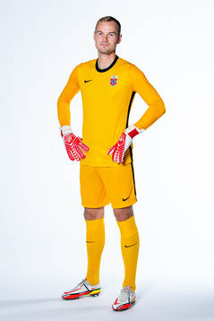 Goalkeeper Viljar Myhra of the Norwegian national football