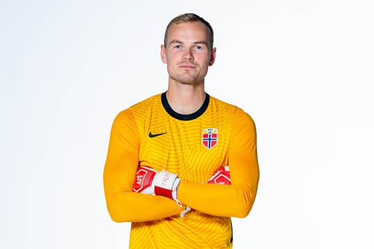Goalkeeper Viljar Myhra of the Norwegian national football