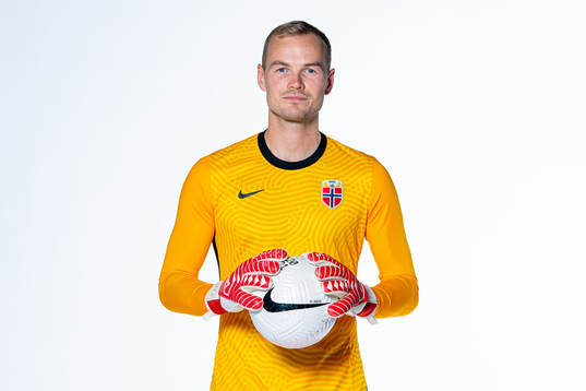 Goalkeeper Viljar Myhra of the Norwegian national football