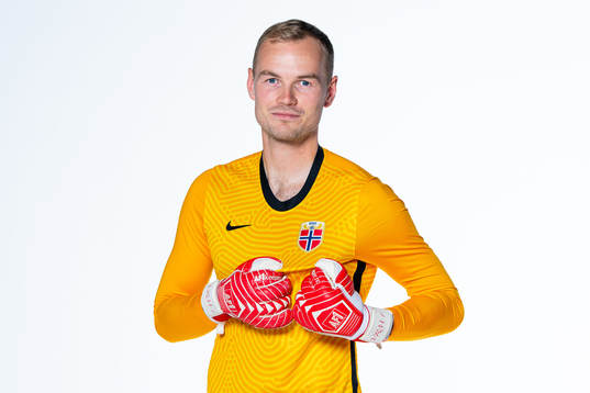 Goalkeeper Viljar Myhra of the Norwegian national football