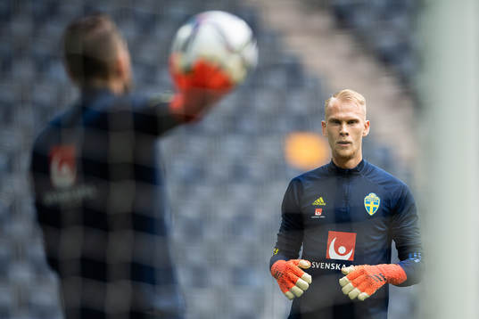goalkeeper Pontus Dahlberg of the Swedish national football