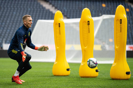 goalkeeper Robin Olsen of the Swedish national football team