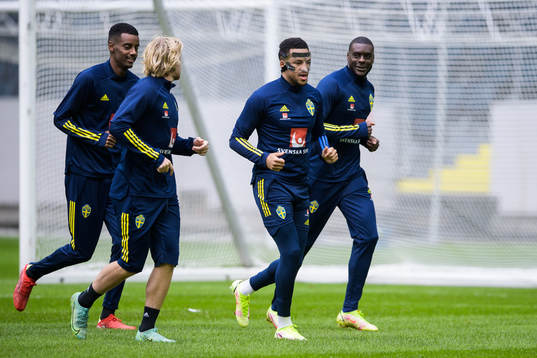 Alexander Isak, Emil Forsberg, Martin Olsson and Ken Sema