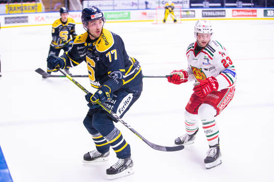 Södertäljes Jonatan Harju och Moras Axel Bergkvist