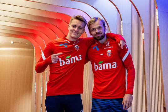 Martin Ødegaard and Iver Fossum of the Norwegian national