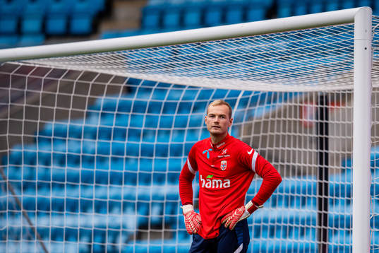 Goalkeeper Viljar Myhra of the Norwegian national football
