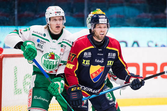 Rögles Tony Sund och Djurgårdens Peter Holland