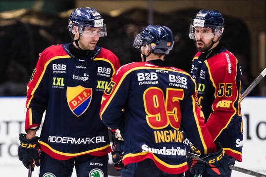 Djurgårdens Ludvig Rensfeldt, Josef Ingman och Linus Videll