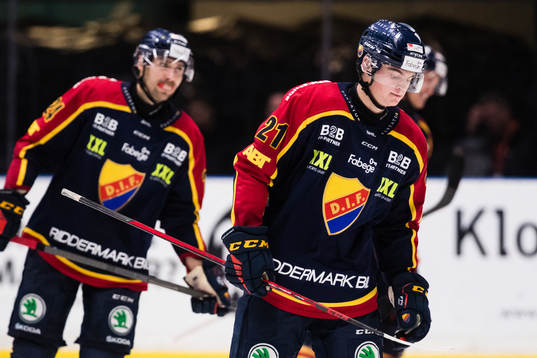 Djurgårdens Ludvig Rensfeldt och Filip Cederqvist deppar
