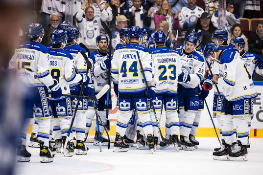 Leksands spelarna jublar