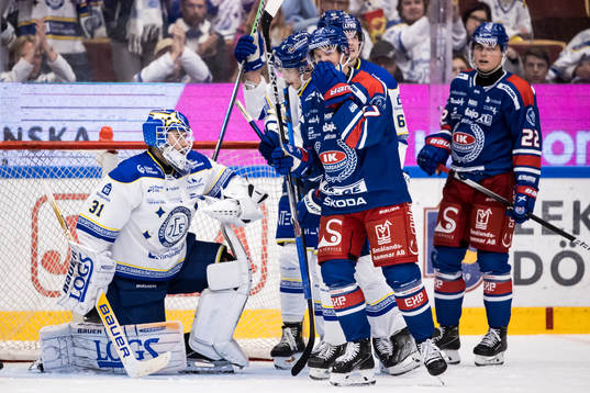 Leksands målvakt Kasimir Kaskisuo och Oskarshamns Jonas