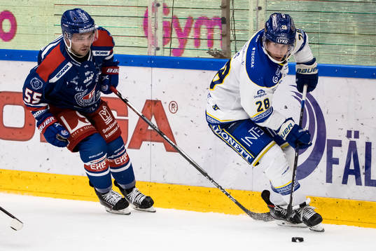 Oskarshamns David Quenneville och Leksands Justin Kloos