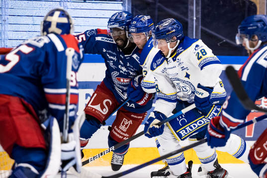 Leksands Justin Kloos och Leksands Mikael Ruohomaa och