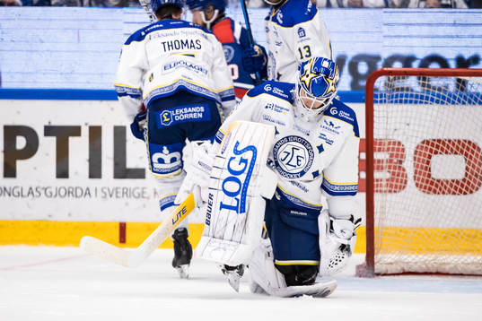 Leksands målvakt Kasimir Kaskisuo deppar