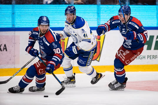 Oskarshamns Tomas Zohorna och Leksands Carter Ashton och