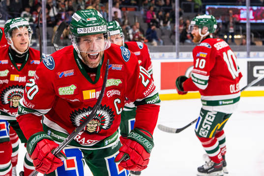 Frölundas Joel Lundqvist jublar