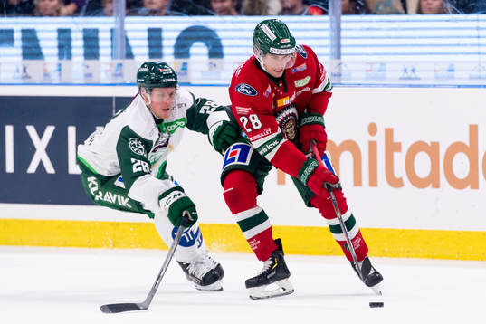 Färjestads Mattias Göransson och Frölundas Johan