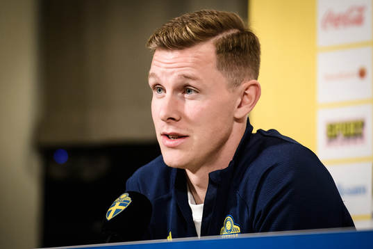 Emil Krafth of the Swedish national football team