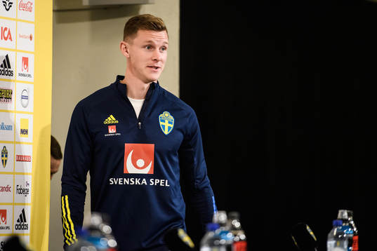 Emil Krafth of the Swedish national football team