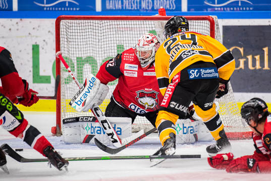 Luleås Brendan Shinnimin och Malmö Redhawks målvakt