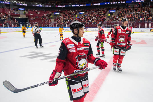Malmö Redhawks Johan Olofsson och Lars Bryggman deppar