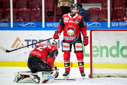 Malmö Redhawks målvakt Daniel Marmenlind och Oliver