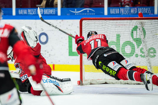 Malmö Redhawks målvakt Daniel Marmenlind och Markus