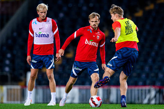 Morten Thorsby, Iver Fossum and Kristian Thorstvedt of the