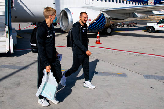 Birger Meling and Veton Berisha of the Norwegian national