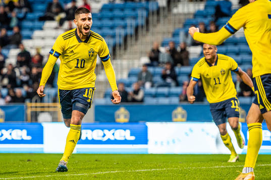 Rami Hajal of Sweden celebrates