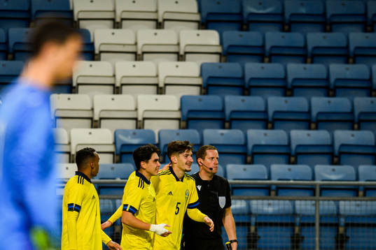 Armin Gigovic of Sweden celebrates the 2-0 goal