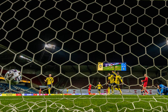 Anthony Elanga of Sweden celebrates