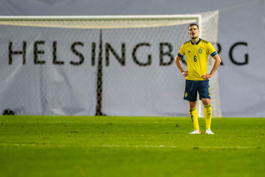 Pavle Vagic of Sweden looks dejected
