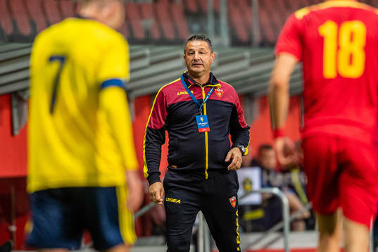 Head coach Miodrag Vukotic of Montenegro