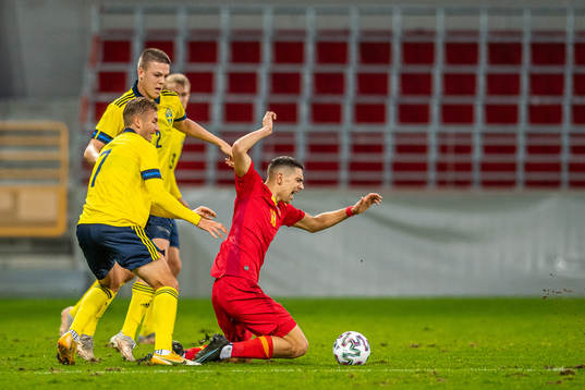 Emil Holm and Benjamin Nygren of Sweden in a situation with