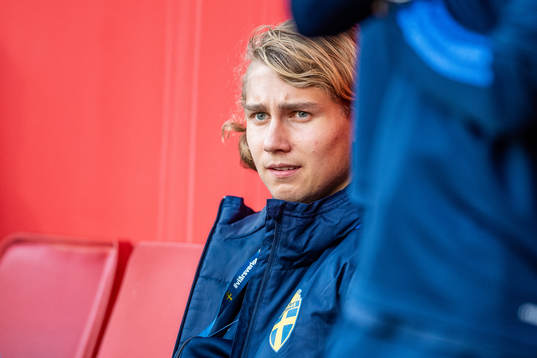 Sebastian Nanasi of Sweden prior the UEFA European Under-21