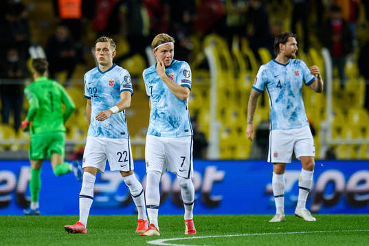 Marcus Holmgren Pedersen and Jens Petter Hauge of Norway