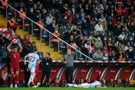 Demiral and Stefan Kuntz, head coach of Turkey