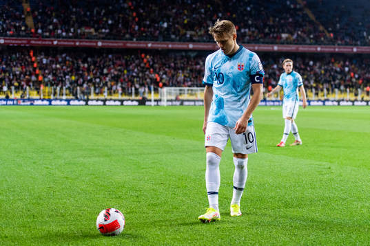 Martin Ødegaard of Norway looks dejected