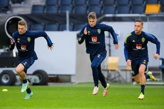 Viktor Gyökeres, Mattias Svanberg and Jesper Karlsson of
