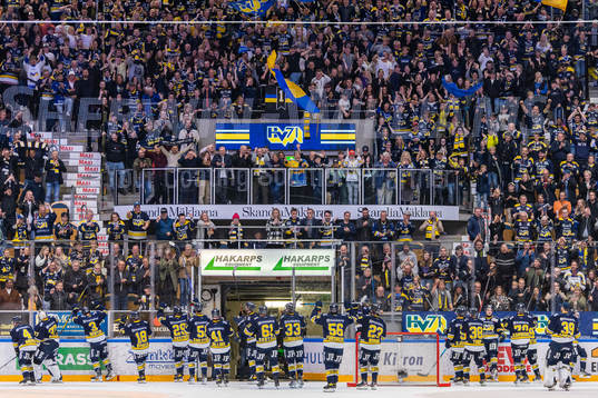 s spelare jublar framför fansen